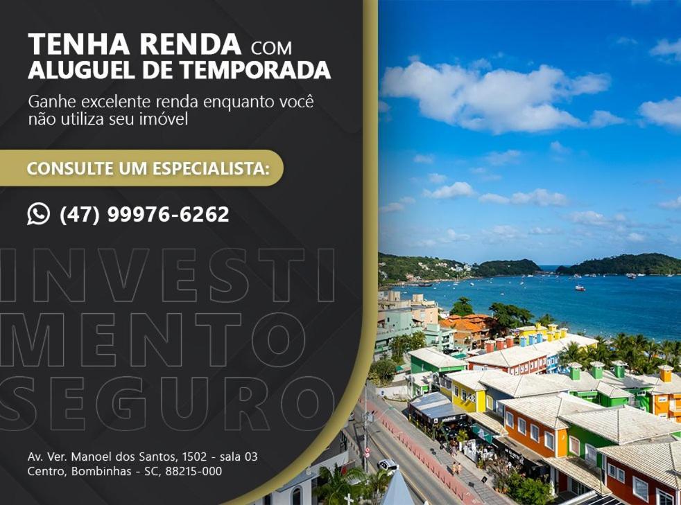 בומבינאס Confortavel Loft Com Vista Para O Mar - Condominio Com Piscina מראה חיצוני תמונה